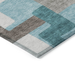 Homeroots 3' Beige Tan And Taupe Abstract Washable Area Rug For Indoor Or Outdoor Use - Durable Design 3' X 5' Polyester 584170