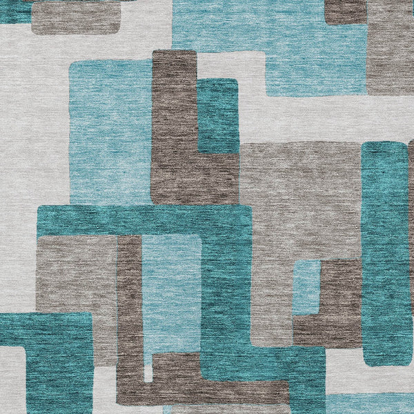 Homeroots 3' Beige Tan And Taupe Abstract Washable Area Rug For Indoor Or Outdoor Use - Durable Design 10' X 14' Polyester 584175