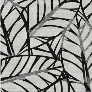 Homeroots 3' Artichoke Green And Beige Floral Washable Area Rug For Indoor Outdoor Use, Durable & Stylish 9' X 12' Polyester 584192