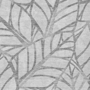 Homeroots 3' Artichoke Green And Beige Floral Washable Area Rug For Indoor Outdoor Use, Durable & Stylish 9' X 12' Polyester 584210