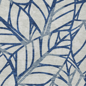 Homeroots 3' Artichoke Green And Beige Floral Washable Area Rug For Indoor Outdoor Use, Durable & Stylish 3' X 5' Polyester 584212