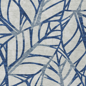 Homeroots 3' Artichoke Green And Beige Floral Washable Area Rug For Indoor Outdoor Use, Durable & Stylish 8' X 10' Polyester 584215