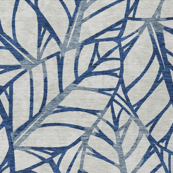 Homeroots 3' Artichoke Green And Beige Floral Washable Area Rug For Indoor Outdoor Use, Durable & Stylish 9' X 12' Polyester 584216