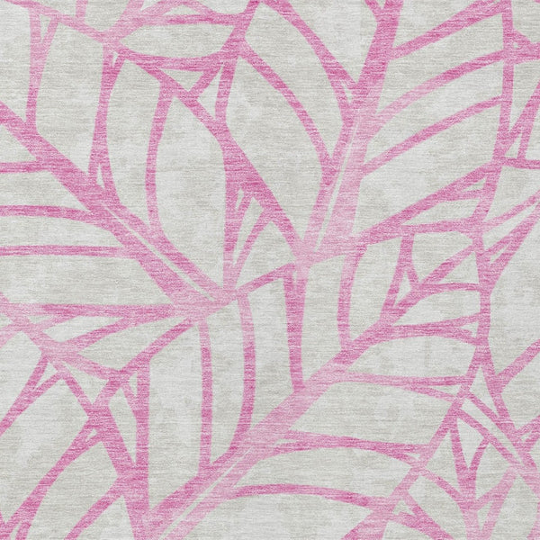 Homeroots 3' Artichoke Green And Beige Floral Washable Area Rug For Indoor Outdoor Use, Durable & Stylish 3' X 5' Polyester 584224