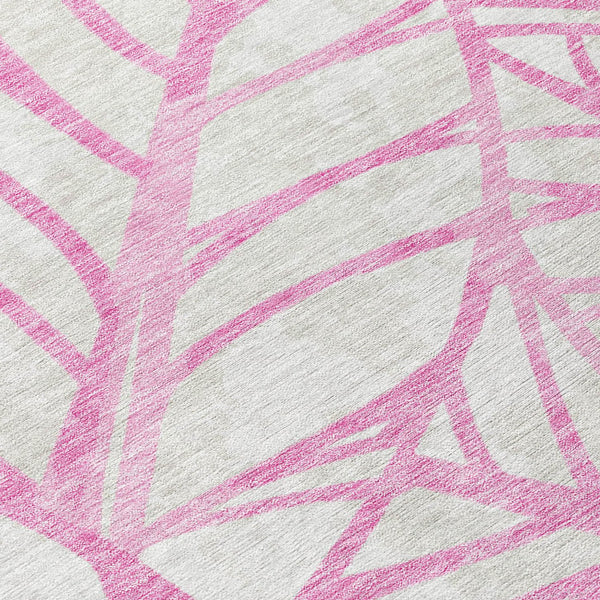 Homeroots 3' Artichoke Green And Beige Floral Washable Area Rug For Indoor Outdoor Use, Durable & Stylish 3' X 5' Polyester 584224