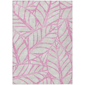 HomeRoots 9' Floral Area Rug - Stylish Pink and Beige Design for Indoor & Outdoor Use, Washable & Durable 9' X 12' 584228