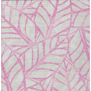 Homeroots 3' Artichoke Green And Beige Floral Washable Area Rug For Indoor Outdoor Use, Durable & Stylish 9' X 12' Polyester 584228