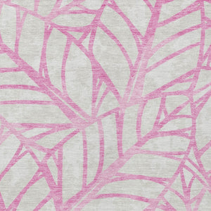 Homeroots 3' Artichoke Green And Beige Floral Washable Area Rug For Indoor Outdoor Use, Durable & Stylish 10' X 14' Polyester 584229