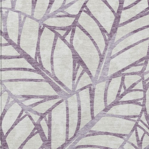 Homeroots 3' Artichoke Green And Beige Floral Washable Area Rug For Indoor Outdoor Use, Durable & Stylish 3' X 5' Polyester 584236