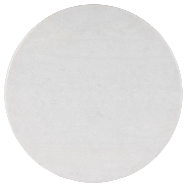 Butler Specialty Milan Round Marble Top Pedestal Side Table - Elegant Design For Stylish Home Decor & Functionality Black,White Aluminum,Marble,Plywood 5842389-butler