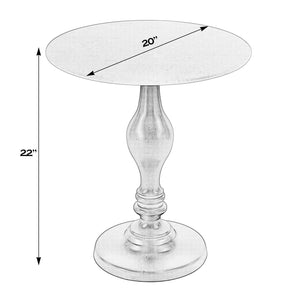 Butler Specialty Milan Round Marble Top Pedestal Side Table - Elegant Design For Stylish Home Decor & Functionality Black,White Aluminum,Marble,Plywood 5842389-butler