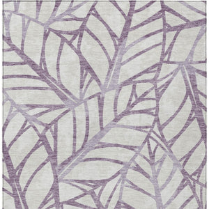 Homeroots 3' Artichoke Green And Beige Floral Washable Area Rug For Indoor Outdoor Use, Durable & Stylish 8' X 10' Polyester 584239