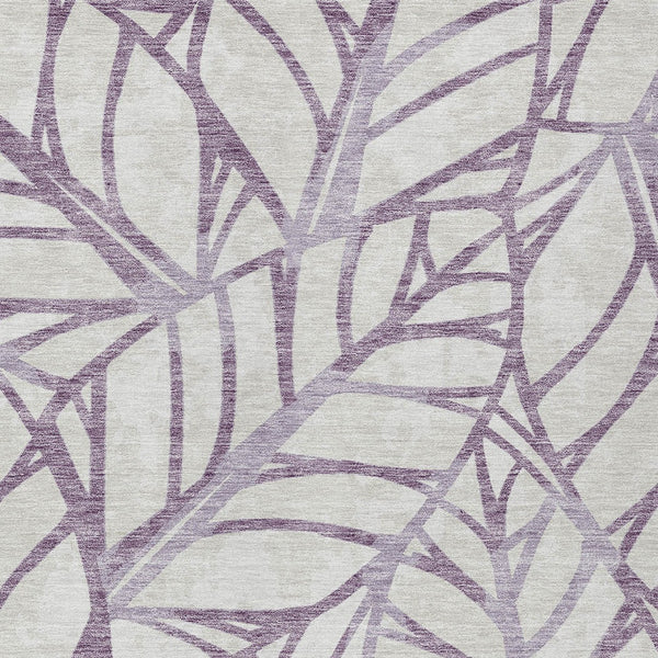 Homeroots 3' Artichoke Green And Beige Floral Washable Area Rug For Indoor Outdoor Use, Durable & Stylish 8' X 10' Polyester 584239