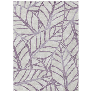 HomeRoots 9' Elegant Floral Area Rug in Purple and Beige - Washable, Durable Design for Indoor & Outdoor Use 9' X 12' 584240