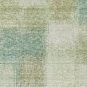 Homeroots 3' Artichoke Green Abstract Washable Indoor Outdoor Area Rug – Durable, Stylish, Stain Resistant Design 5' X 8' Polyester 584243