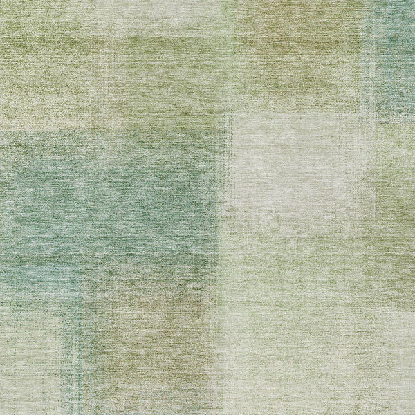 Homeroots 3' Artichoke Green Abstract Washable Indoor Outdoor Area Rug – Durable, Stylish, Stain Resistant Design 5' X 8' Polyester 584243