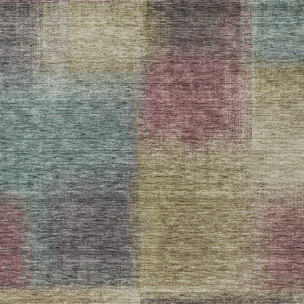 Homeroots 3' Artichoke Green Abstract Washable Indoor Outdoor Area Rug – Durable, Stylish, Stain Resistant Design 3' X 5' Polyester 584248