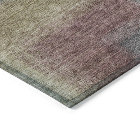 Homeroots 3' Artichoke Green Abstract Washable Indoor Outdoor Area Rug – Durable, Stylish, Stain Resistant Design 9' X 12' Polyester 584252