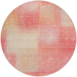 Homeroots 3' Artichoke Green Abstract Washable Indoor Outdoor Area Rug – Durable, Stylish, Stain Resistant Design 8' Round Polyester 584256