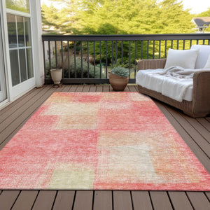 Homeroots 3' Artichoke Green Abstract Washable Indoor Outdoor Area Rug – Durable, Stylish, Stain Resistant Design 10' X 14' Polyester 584259