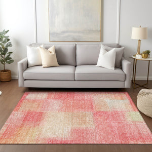 Homeroots 3' Artichoke Green Abstract Washable Indoor Outdoor Area Rug – Durable, Stylish, Stain Resistant Design 10' X 14' Polyester 584259