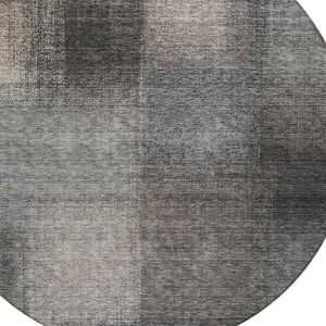 Homeroots 3' Artichoke Green Abstract Washable Indoor Outdoor Area Rug – Durable, Stylish, Stain Resistant Design 8' Round Polyester 584262