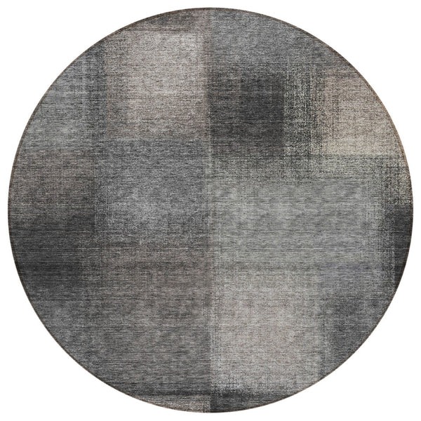 Homeroots 3' Artichoke Green Abstract Washable Indoor Outdoor Area Rug – Durable, Stylish, Stain Resistant Design 8' Round Polyester 584262