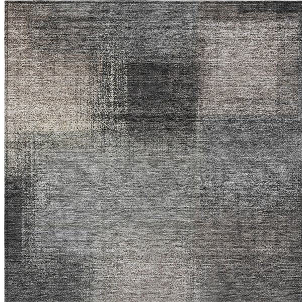 Homeroots 3' Artichoke Green Abstract Washable Indoor Outdoor Area Rug – Durable, Stylish, Stain Resistant Design 10' X 14' Polyester 584265