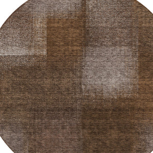 Homeroots 3' Artichoke Green Abstract Washable Indoor Outdoor Area Rug – Durable, Stylish, Stain Resistant Design 8' Round Polyester 584268