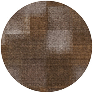 Homeroots 3' Artichoke Green Abstract Washable Indoor Outdoor Area Rug – Durable, Stylish, Stain Resistant Design 8' Round Polyester 584268