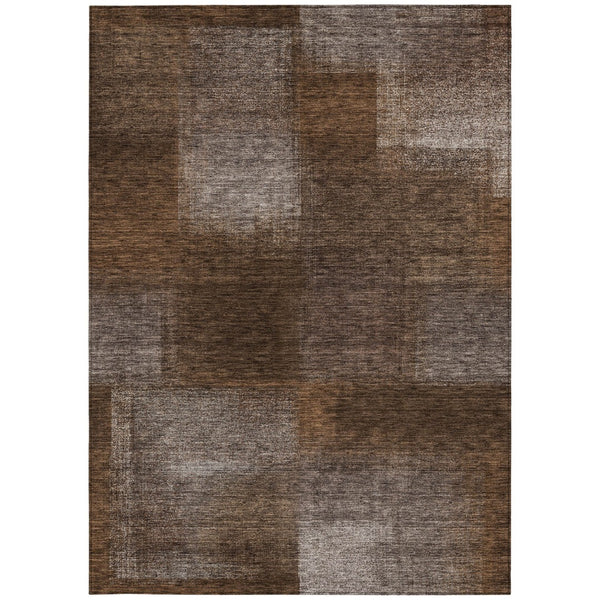 Homeroots 3' Artichoke Green Abstract Washable Indoor Outdoor Area Rug – Durable, Stylish, Stain Resistant Design 8' X 10' Polyester 584269