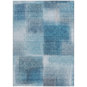 Homeroots 3' Artichoke Green Abstract Washable Indoor Outdoor Area Rug – Durable, Stylish, Stain Resistant Design 5' X 8' Polyester 584273