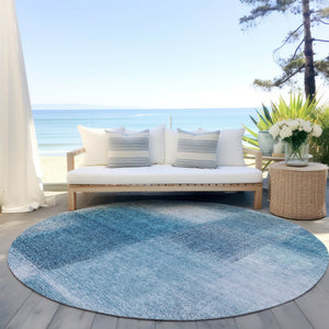 Homeroots 3' Artichoke Green Abstract Washable Indoor Outdoor Area Rug – Durable, Stylish, Stain Resistant Design 8' Round Polyester 584274