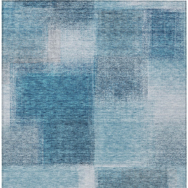 Homeroots 3' Artichoke Green Abstract Washable Indoor Outdoor Area Rug – Durable, Stylish, Stain Resistant Design 10' X 14' Polyester 584277