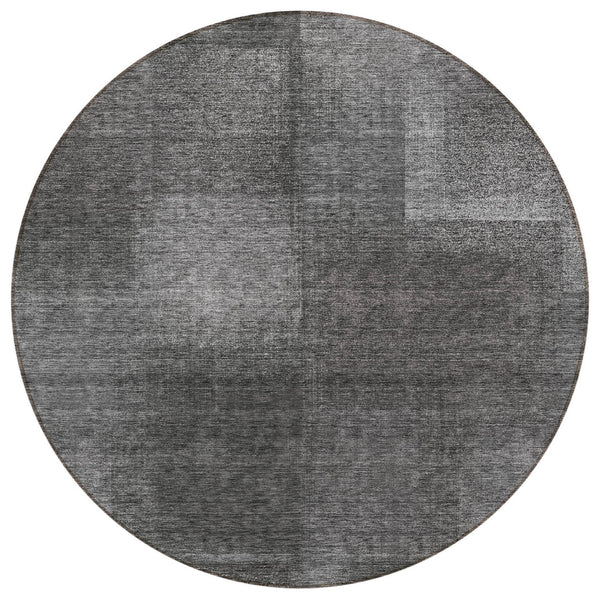 Homeroots 3' Artichoke Green Abstract Washable Indoor Outdoor Area Rug – Durable, Stylish, Stain Resistant Design 8' Round Polyester 584280