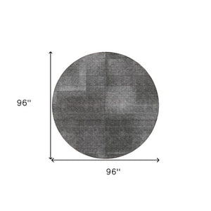 Homeroots 3' Artichoke Green Abstract Washable Indoor Outdoor Area Rug – Durable, Stylish, Stain Resistant Design 8' Round Polyester 584280