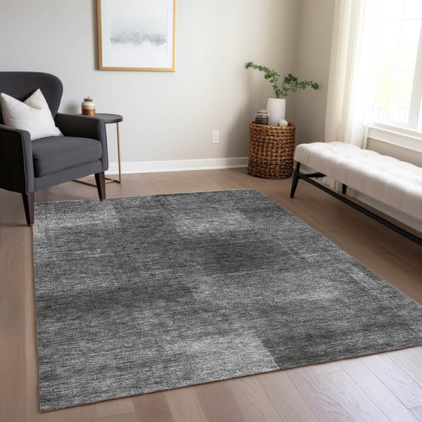 Homeroots 3' Artichoke Green Abstract Washable Indoor Outdoor Area Rug – Durable, Stylish, Stain Resistant Design 8' X 10' Polyester 584281