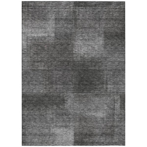 HomeRoots 9' Charcoal Gray and Ivory Abstract Indoor Outdoor Area Rug for Stylish, Durable Spaces Anywhere 9' X 12' 584282