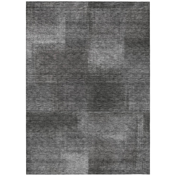 HomeRoots 9' Charcoal Gray and Ivory Abstract Indoor Outdoor Area Rug for Stylish, Durable Spaces Anywhere 9' X 12' 584282