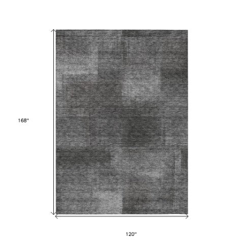 Homeroots 3' Artichoke Green Abstract Washable Indoor Outdoor Area Rug – Durable, Stylish, Stain Resistant Design 10' X 14' Polyester 584283