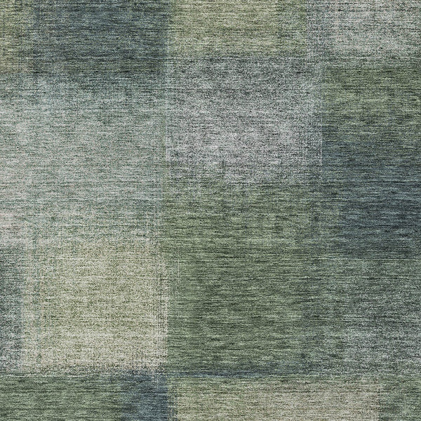 Homeroots 3' Artichoke Green Abstract Washable Indoor Outdoor Area Rug – Durable, Stylish, Stain Resistant Design 8' X 10' Polyester 584287