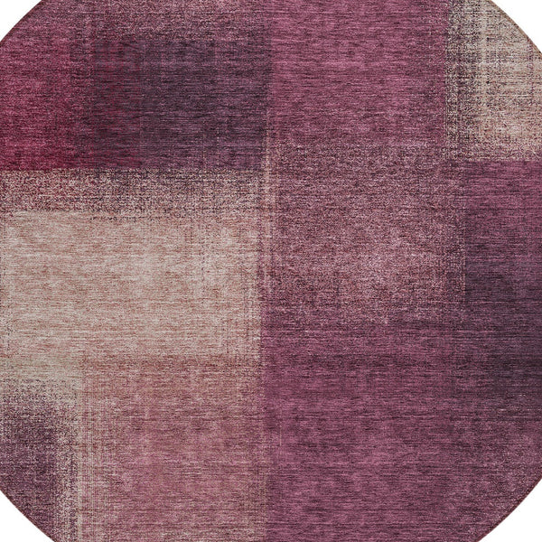 Homeroots 3' Artichoke Green Abstract Washable Indoor Outdoor Area Rug – Durable, Stylish, Stain Resistant Design 8' Round Polyester 584292