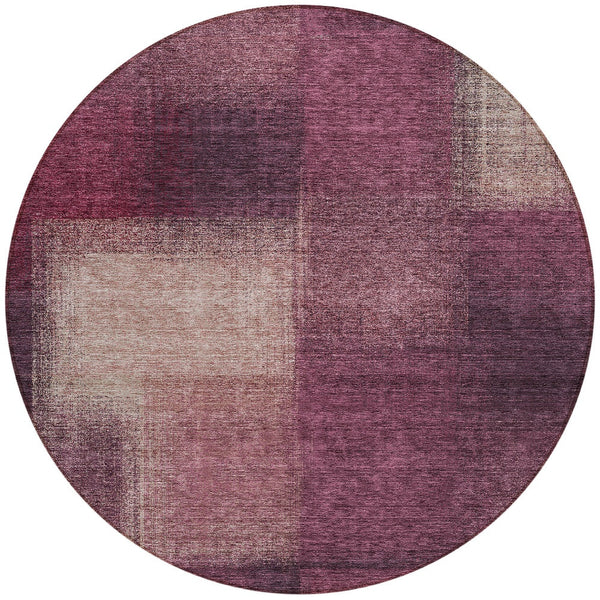 Homeroots 3' Artichoke Green Abstract Washable Indoor Outdoor Area Rug – Durable, Stylish, Stain Resistant Design 8' Round Polyester 584292