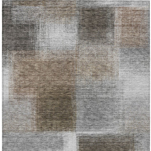 Homeroots 3' Artichoke Green Abstract Washable Indoor Outdoor Area Rug – Durable, Stylish, Stain Resistant Design 5' X 8' Polyester 584297