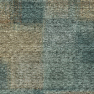 Homeroots 3' Artichoke Green Abstract Washable Indoor Outdoor Area Rug – Durable, Stylish, Stain Resistant Design 9' X 12' Polyester 584306