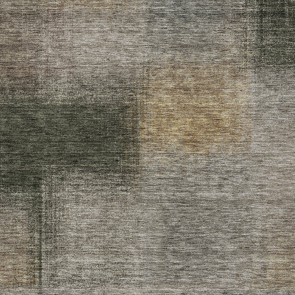 Homeroots 3' Artichoke Green Abstract Washable Indoor Outdoor Area Rug – Durable, Stylish, Stain Resistant Design 3' X 5' Polyester 584308