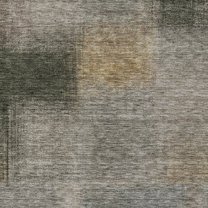 Homeroots 3' Artichoke Green Abstract Washable Indoor Outdoor Area Rug – Durable, Stylish, Stain Resistant Design 8' X 10' Polyester 584311