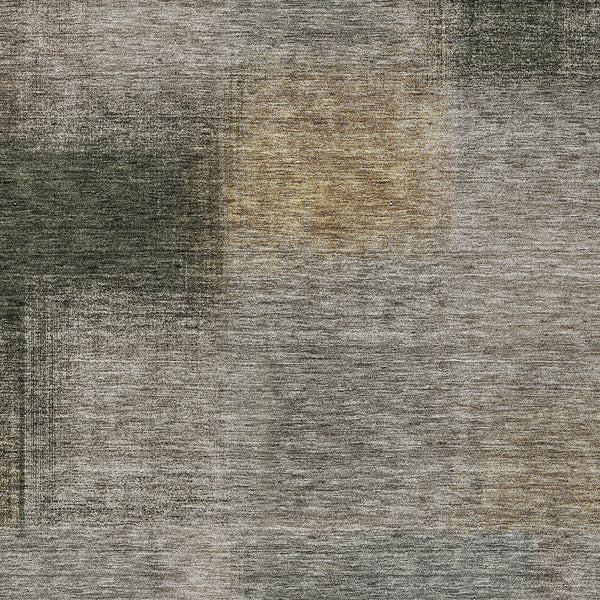 Homeroots 3' Artichoke Green Abstract Washable Indoor Outdoor Area Rug – Durable, Stylish, Stain Resistant Design 8' X 10' Polyester 584311