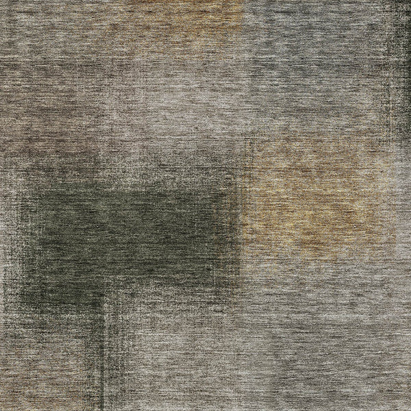 Homeroots 3' Artichoke Green Abstract Washable Indoor Outdoor Area Rug – Durable, Stylish, Stain Resistant Design 9' X 12' Polyester 584312