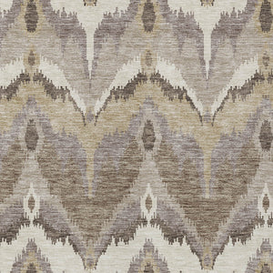 Homeroots 3' Artichoke Green And Beige Ikat Washable Area Rug - Perfect For Indoor And Outdoor Spaces 10' X 14' Polyester 584325